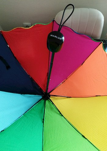 Renkli Pileli Kadın Şemsiye - Görsel 4