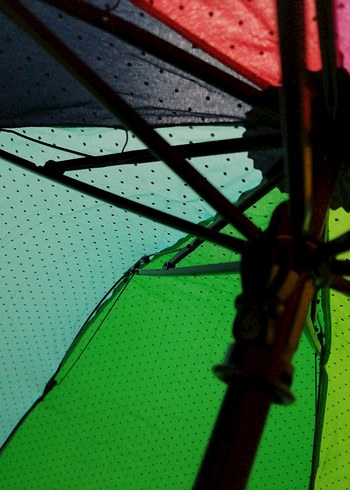 Renkli Pileli Kadın Şemsiye - Görsel 3