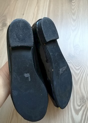 Diğer Sarı Siyah Tokalı Blok Topuk Kadın Babet