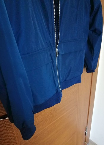 l Beden mavi Renk Saks mavisi bomber Ceket