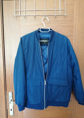 Saks mavisi bomber Ceket