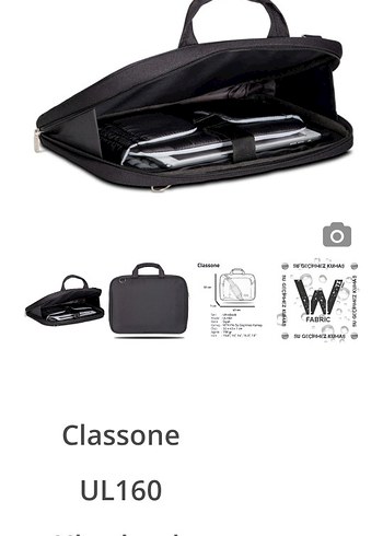 Classone Siyah 15.6" Ultracase Notebook Çantası - Görsel 3
