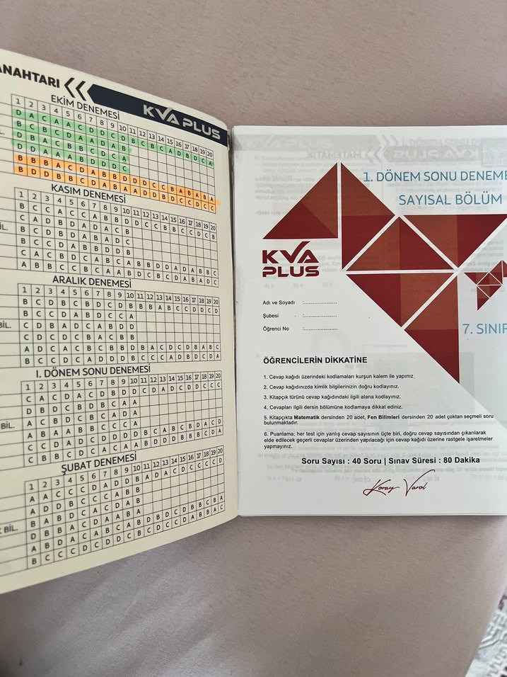 7. Sınıf kva plus genel deneme 10lu - Görsel 2