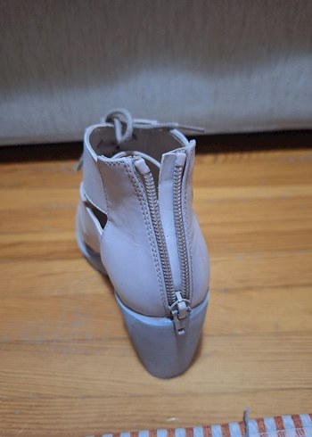 Krem Platform Topuklu Kadın Ayakkabı - Görsel 12