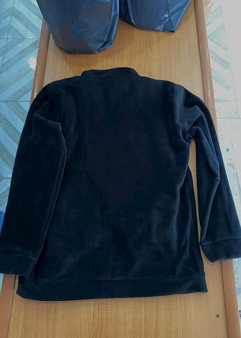 Fermuarlı Siyah Erkek Polar Sweatshirt - Görsel 2