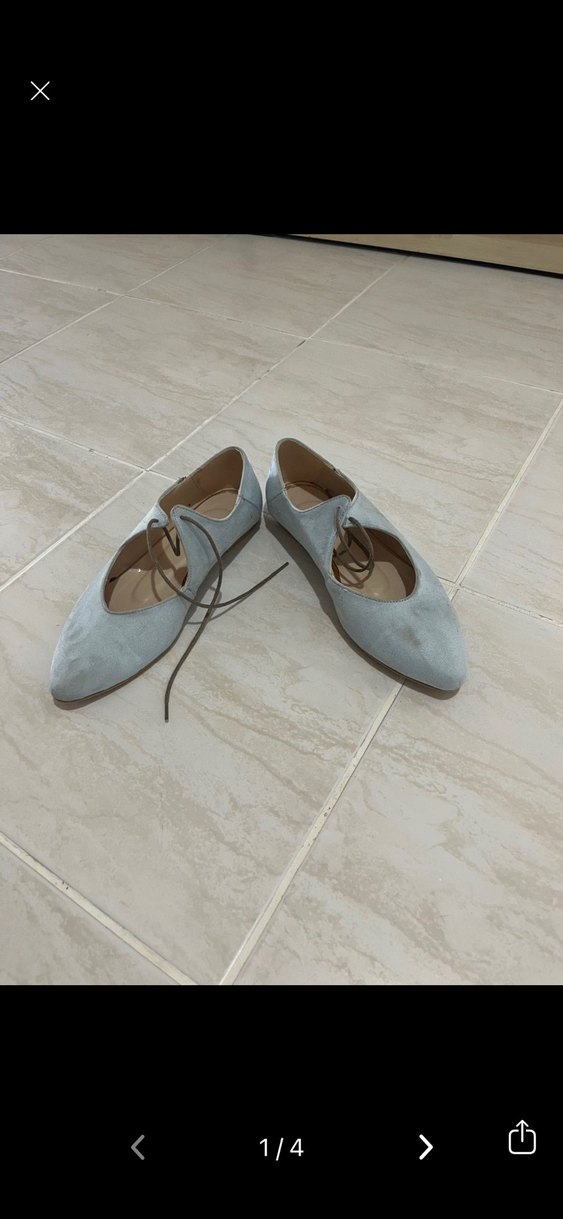 Bej Süet Bağcıklı Bohem Stiletto Kadın Ayakkabı - Görsel 2