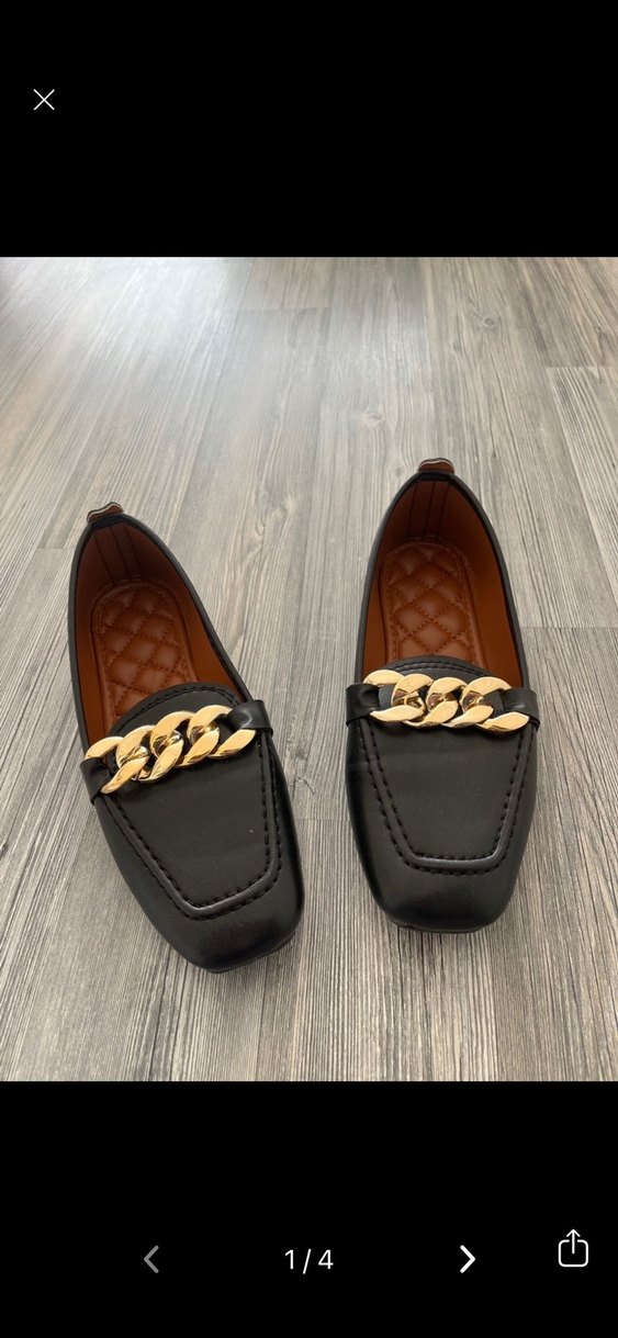 Zincir Detaylı Siyah Kadın Loafer - Görsel 2