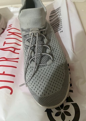 Gri Bağcıklı Kadın Spor Ayakkabı - Görsel 5