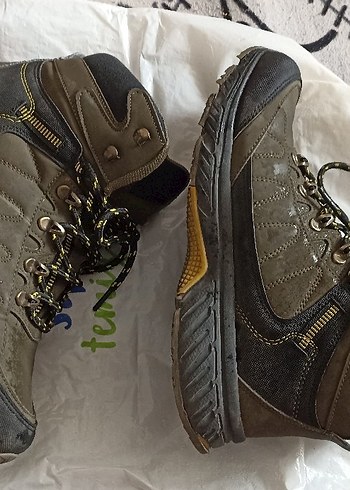 Su geçirmez 40 numara Erkek Kahverengi Gri Street Wear Bot - Görsel 4