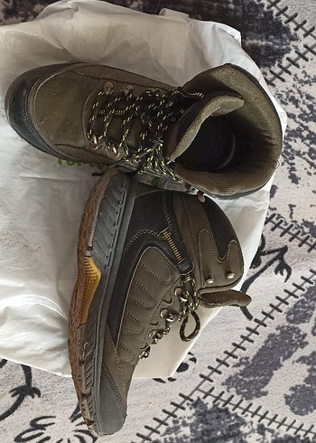 Su geçirmez 40 numara Erkek Kahverengi Gri Street Wear Bot - Görsel 6