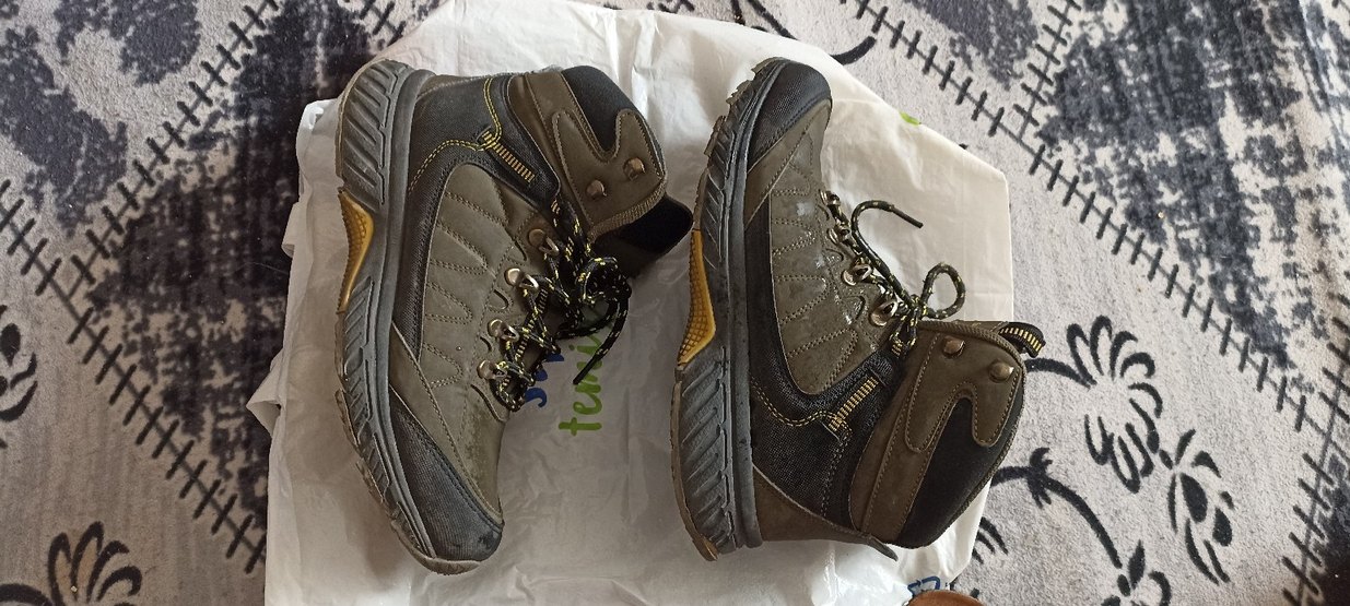 Su geçirmez 40 numara Erkek Kahverengi Gri Street Wear Bot - Görsel 4