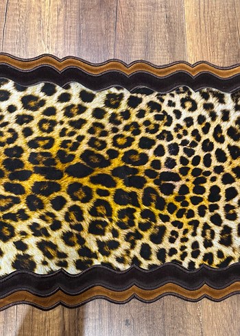 Leopar  Desenli,Nakışlı  Modern Klasik Amerikan Servis - Görsel 3