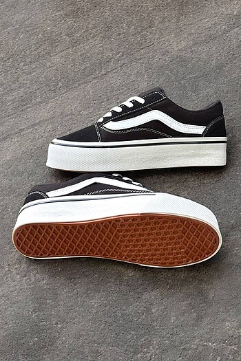 38 Beden siyah Renk Vans Platform Taban