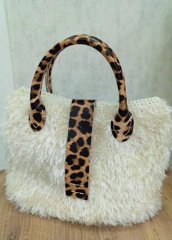 Leopar Desenli Kürklü Kadın Çanta - Görsel 6