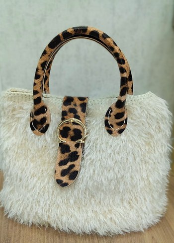 Leopar Desenli Kürklü Kadın Çanta - Görsel 7