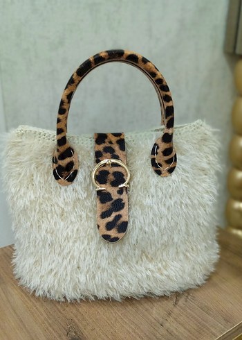 Leopar Desenli Kürklü Kadın Çanta - Görsel 8