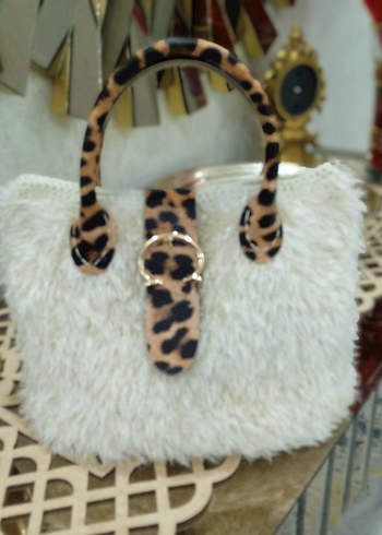 Leopar Desenli Kürklü Kadın Çanta - Görsel 9