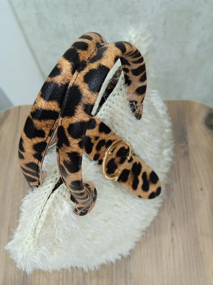 Leopar Desenli Kürklü Kadın Çanta - Görsel 5