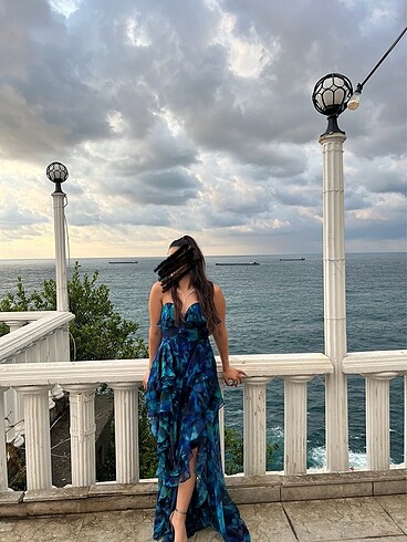 Abiye yırtmaçlı elbise - Görsel 2