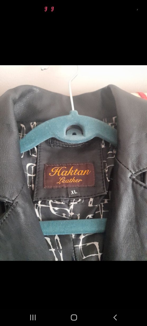 Düğmeli Siyah Deri Kadın Biker Ceket - Görsel 3