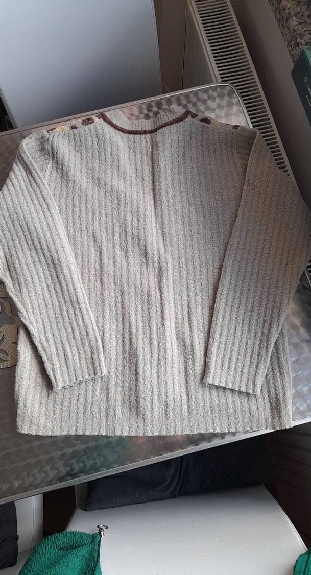 Gri Bohem Tarzı Örgü Erkek Hırka - Görsel 3