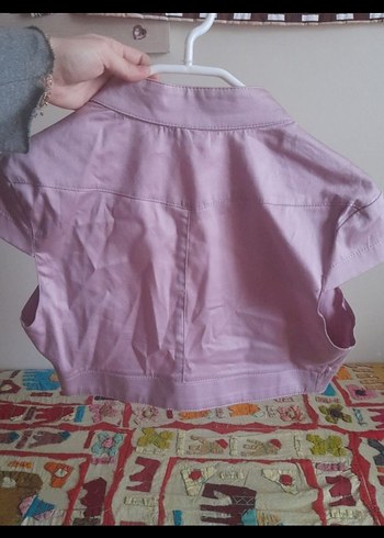 Kız Çocuk Pembe Kısa Kollu Bolero - Görsel 4