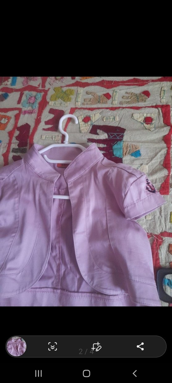 Kız Çocuk Pembe Kısa Kollu Bolero - Görsel 2