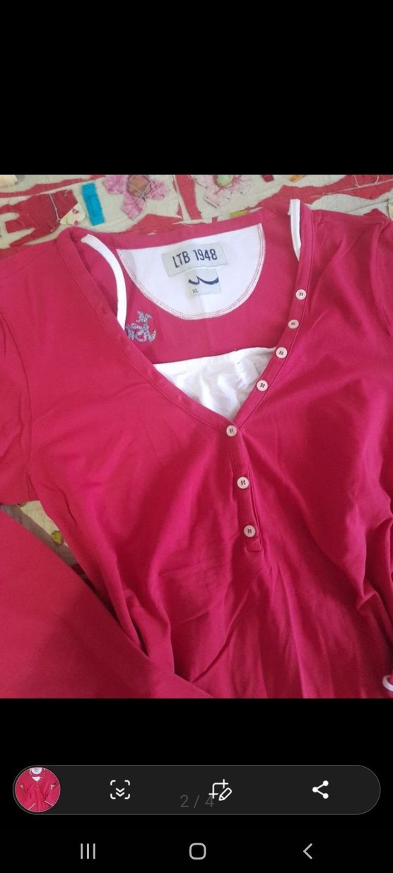 Pembe V Yaka Hamile Gömlek - Görsel 2