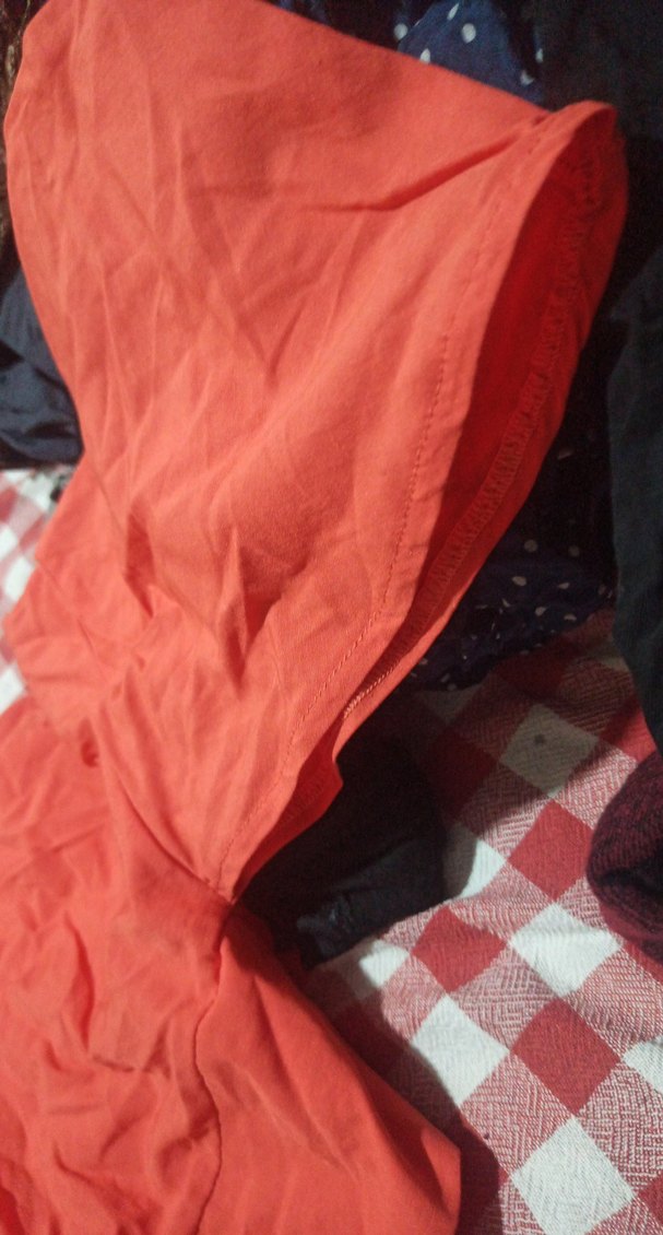 Nakışlı Kısa Kollu Kırmızı Bohem Gömlek y2k - Görsel 5