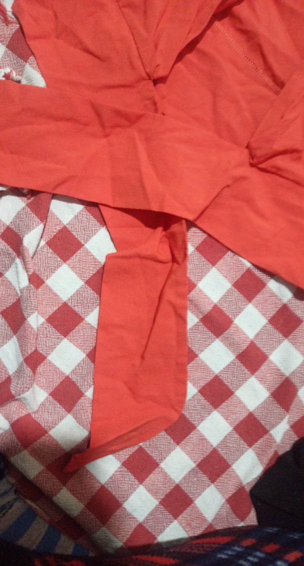 Nakışlı Kısa Kollu Kırmızı Bohem Gömlek y2k - Görsel 4