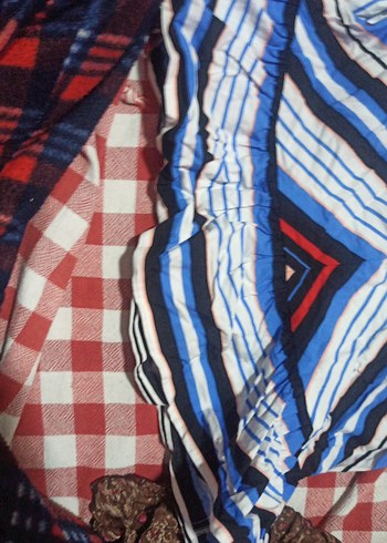 Çizgili Çok Renkli bluz - Görsel 3