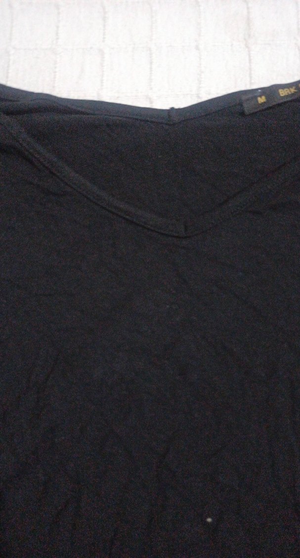 V Yaka Siyah Kadın Tişört goth bohem hippie - Görsel 5