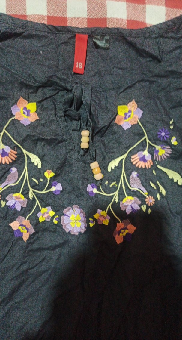 Nakışlı Bohem Kadın Bluz y2k vintage - Görsel 4