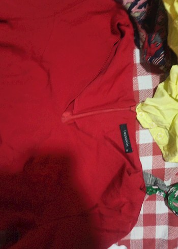 Kırmızı V Yaka Uzun Kollu elbise - Görsel 2