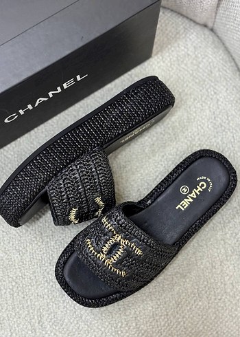37 Beden Chanel Siyah Platform Terlik