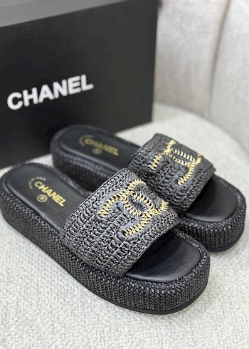 Chanel Siyah Platform Terlik