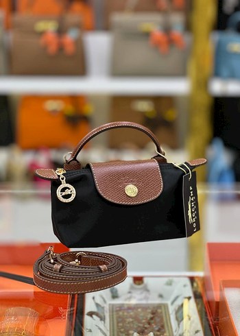 Longchamp Kahverengi Deri Kadın Çapraz Çanta