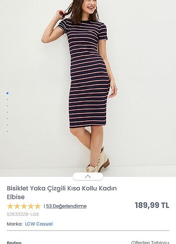 Lcw cizgili penye elbise