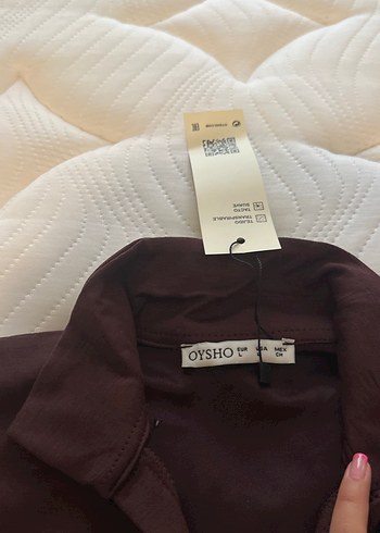 Diğer Kahverengi V Yaka oversize elbise