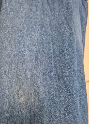 Kadın Mavi Kot Askılı elbise - Görsel 5