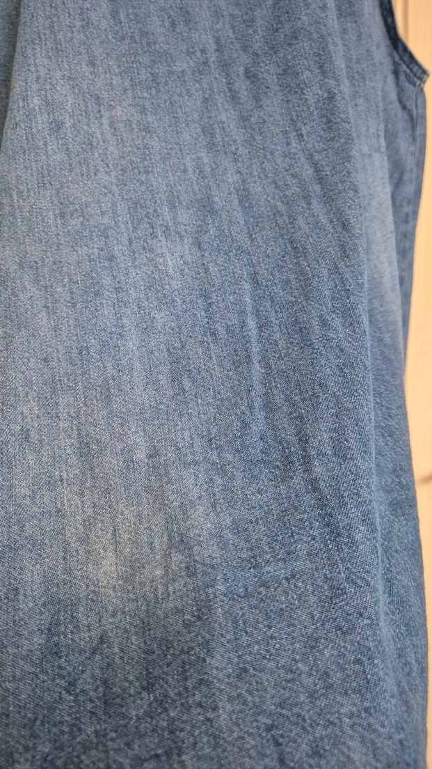 Kadın Mavi Kot Askılı elbise - Görsel 5