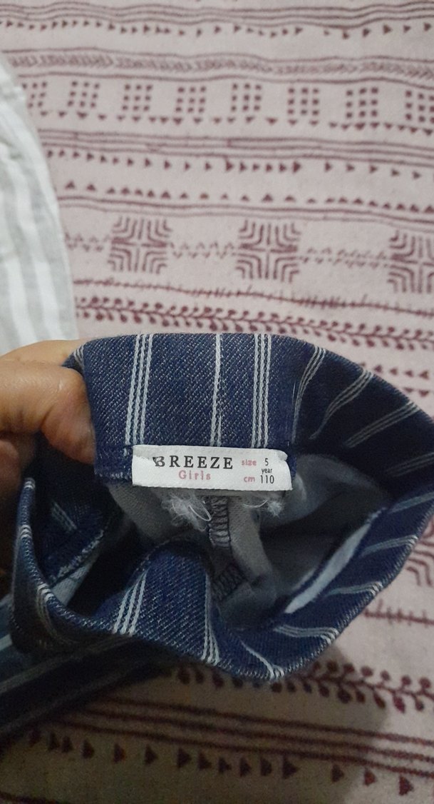 Gri Çizgili kız çocuk tayt - Görsel 2