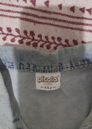 Nakışlı Kız Çocuk kot Yelek önünde sarı lekesi olduğudan 50tl - Görsel 2