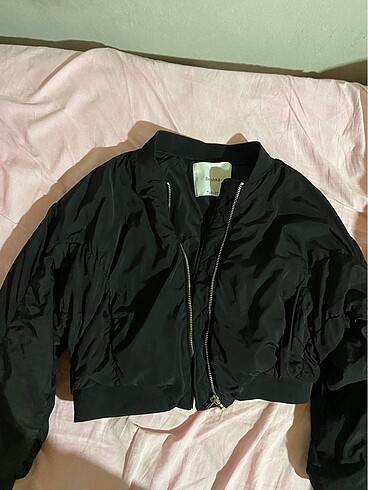 Bershka crop bomber ceket