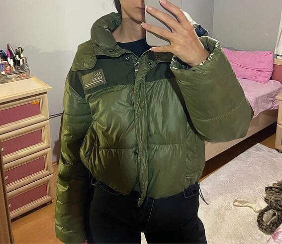 Bershka crop şişme mont