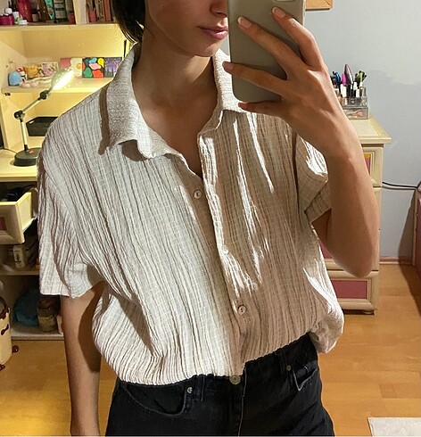 Stradivarius Kısa kollu yazlık gömlek