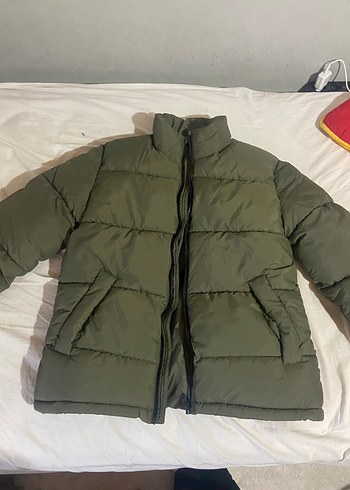 H&M Yeşil Fermuarlı çocuk kışlık mont