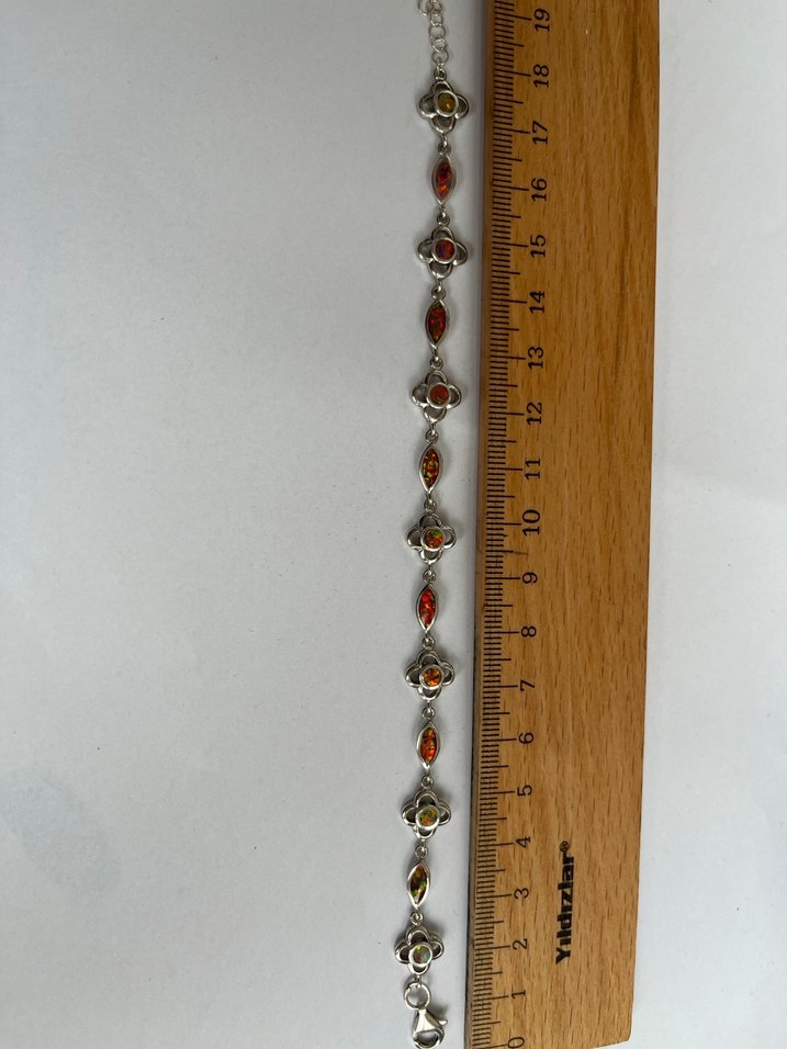 AVUSTURYA OPAL 925 AYAR 18cm BİLEKLİK HİÇ KULLANILMADI - Görsel 2