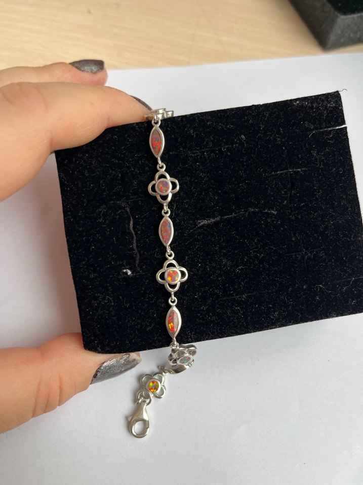 AVUSTURYA OPAL 925 AYAR 18cm BİLEKLİK HİÇ KULLANILMADI - Görsel 4