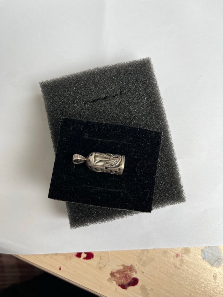 İÇİNDE AYET EL KÜRSİ BULUNAN KORUYUCU KOLYE UCU 925 AYAR GÜMÜŞ - Görsel 2